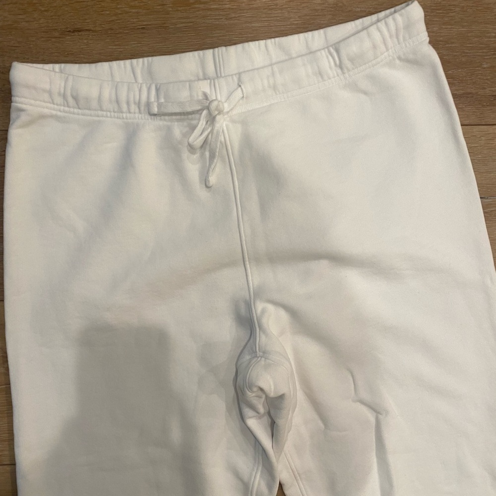 $188 Frank & Eileen Catherine Pants Sweatpants Triple Fleece White CROP SZ XL - Picture 3 of 5